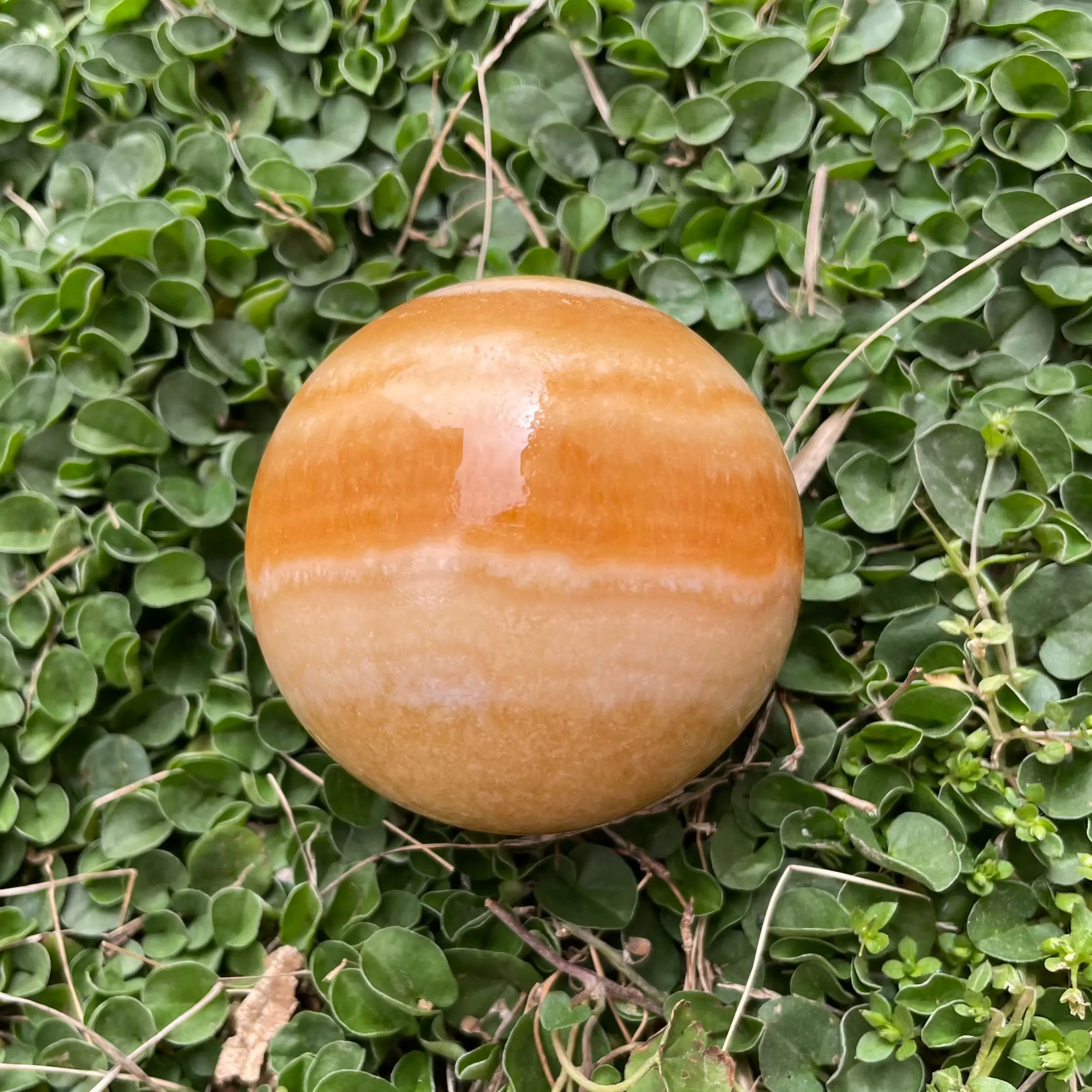 High Quality Natural Polished Orange Calcite Quartz Sphere Yellow Calcite Crystal Ball Healing Stone Home Decoration Gift 3