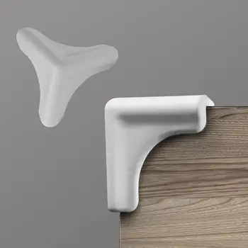 Corner Protector Baby 4PCS Triangle Shape Silicone Anti Collision Corner Edge Protectors Smooth Soft Children Safety Cushions 2