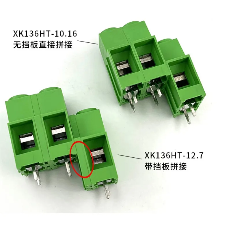 

Клеммная колодка PCB винтового типа высокой мощности и высокого тока 10 шт. XK136HT-10.16MM/12,7 мм Клеммная колодка для сращивания
