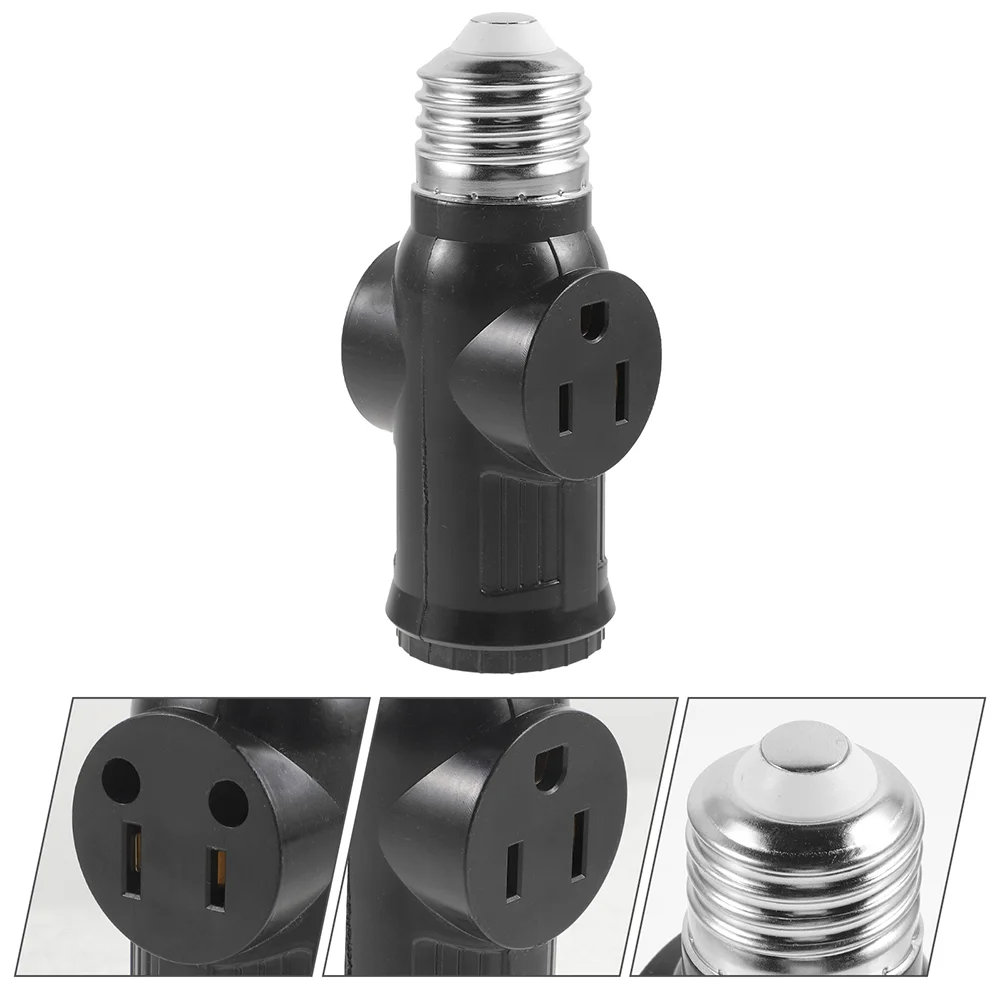 

4 Pcs Lamp Adapter Light Socket Lamps Bulb to Outlet Plug Converter Metal Plastic