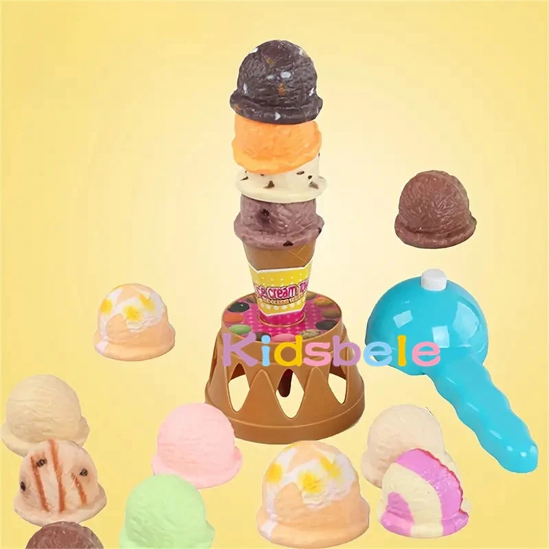 Pretend Ice Cream Set Ice Cream Stack Up Play Toy Children Simulation Food Kitchen Toy Toddler Pretend Play Toys