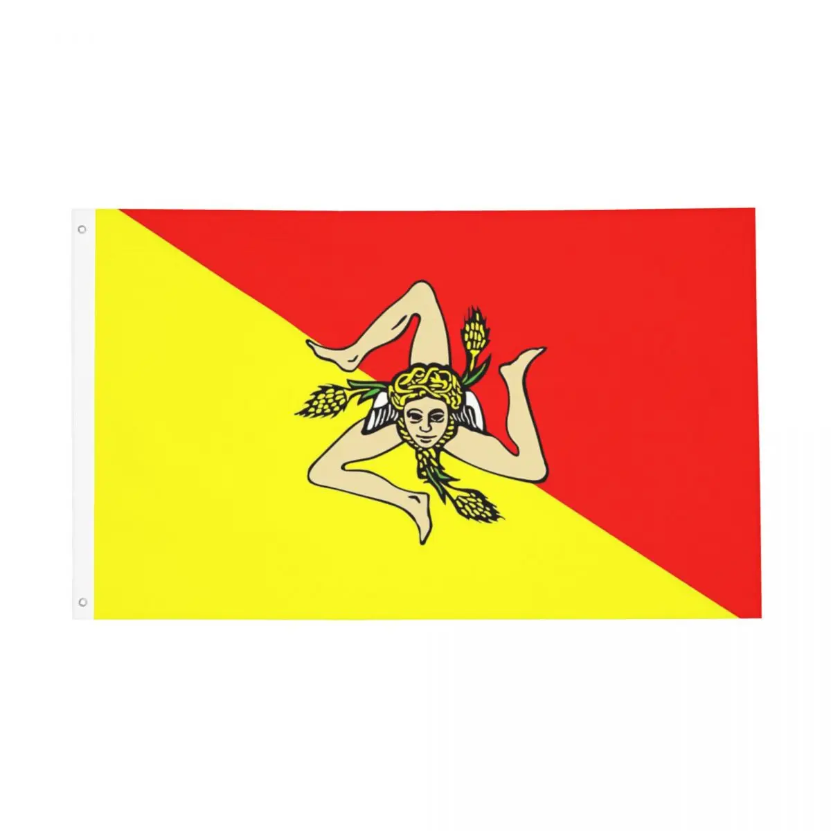Bandiera Dell'Italia Della Sicilia Bandiera A Doppia Faccia Indoor Outdoor Banner Bandiera Sicilia Poliestere Home Room Dormitorio Wall Decor