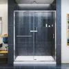 Semi-Frameless Sliding Shower Door, Clear Glass in Chrome Product Dimensions ‎1 x 54 x 72 inches 105.82 Pounds 1