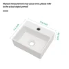 13.6x11.6” White Ceramic Rectangular Wall Mount Bathroom Sink with Single Faucet Hole ( Faucet and Sink Undermount Not Included) 4