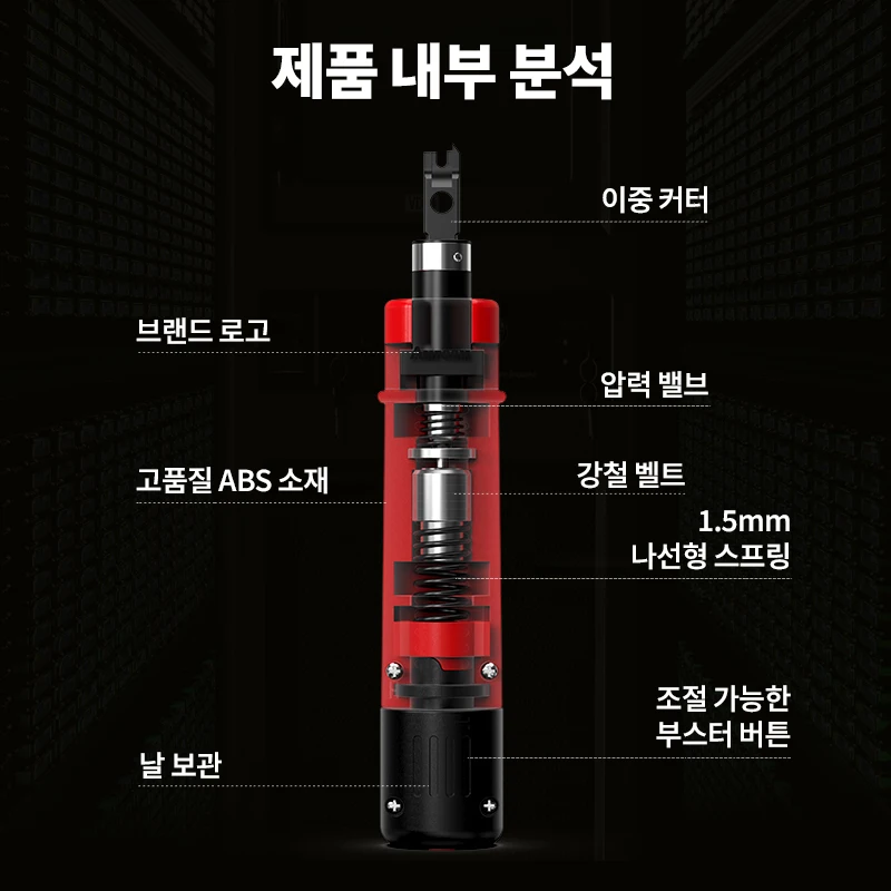 펀치 다운 도구, AMPCOM 110 유형 키스톤 잭 임팩트 도구 터미널 삽입 도구, 이더넷 케이블 용 블레이드 스토리지 포함