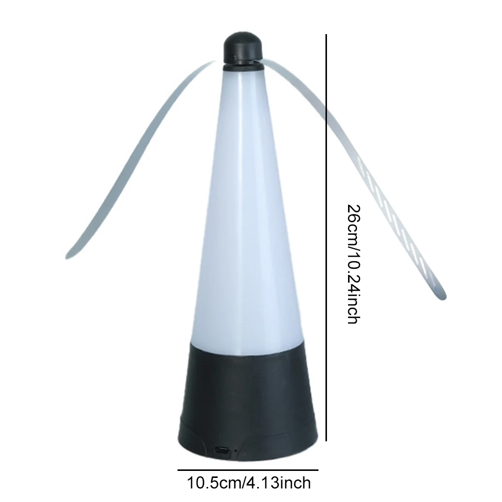 Fly Repellent Fan with LED Light USB Rechargeable Outdoor Fly Fan Battery Powered Pest Control Fan for BBQ Picnic Parties