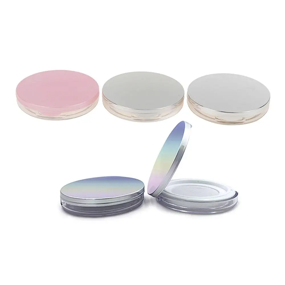 Round Makeup Box Mini Reusable Portable Puff Storage Box With Mirror Durable Bulk Powder Box Girl 2 pcs portable pen holder sunglass organizer case sleeve for glasses bulk eyeglasses storage sunglasses pu