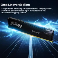 Beast DDR5 XMP 8 16 32 ГБ 4800 5200 5600 6000 МГц Настольная материнская плата AMD Intel CPU Оперативная память для ПК 288PIN с затемнением Металлический жилет дизайн — изображение 2