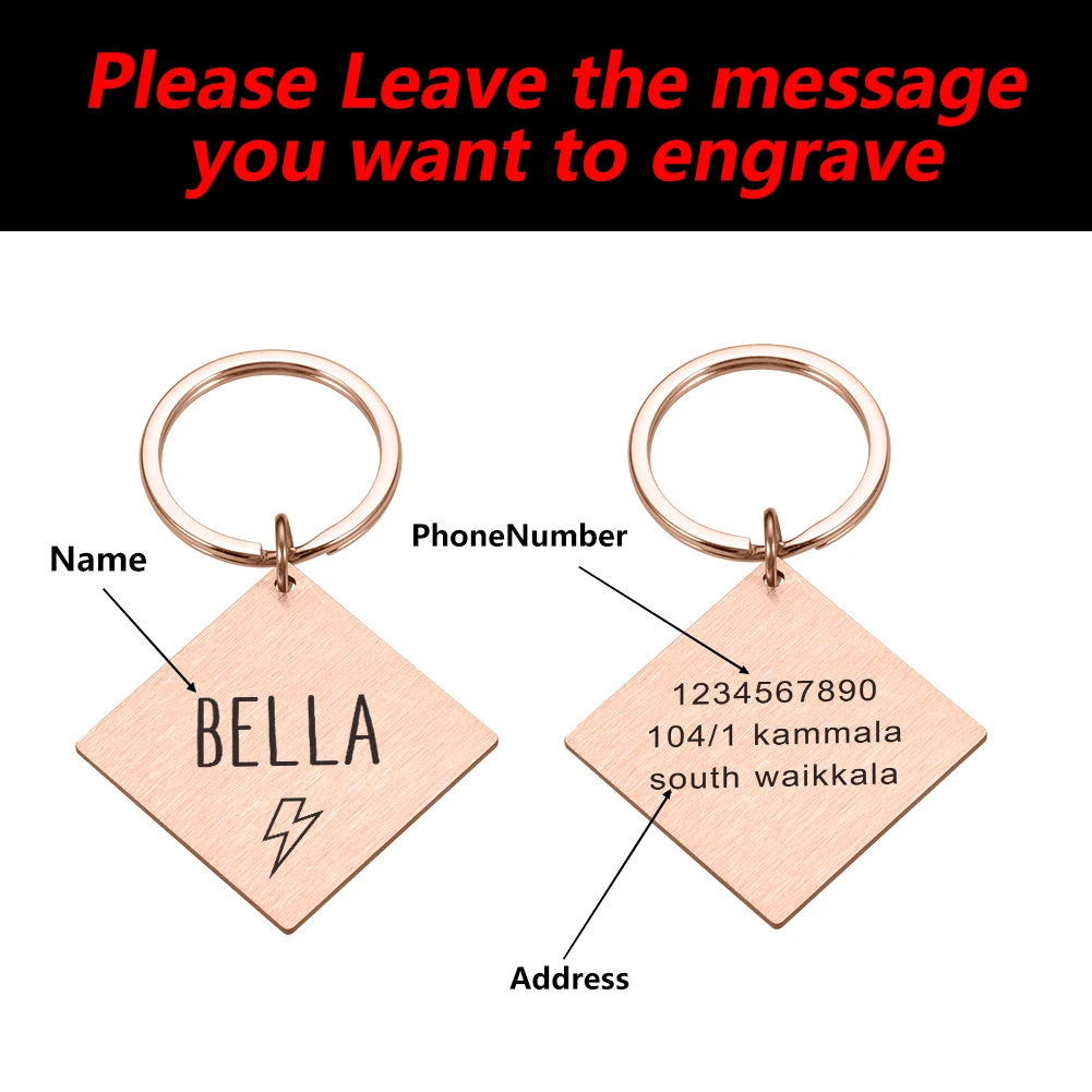 Personalized Dog ID Tags Gift for Dog Lovers Forest Heart Anti-lost Pet Collar Tags for Dog Owner Pet Tag Puppy Tag Gift 