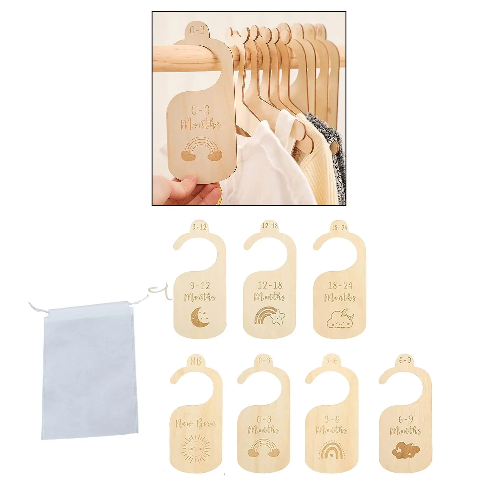 Nordix Kledinghangers Set 25 stuks Wit Hout Kleerhangers | Leen Bakker