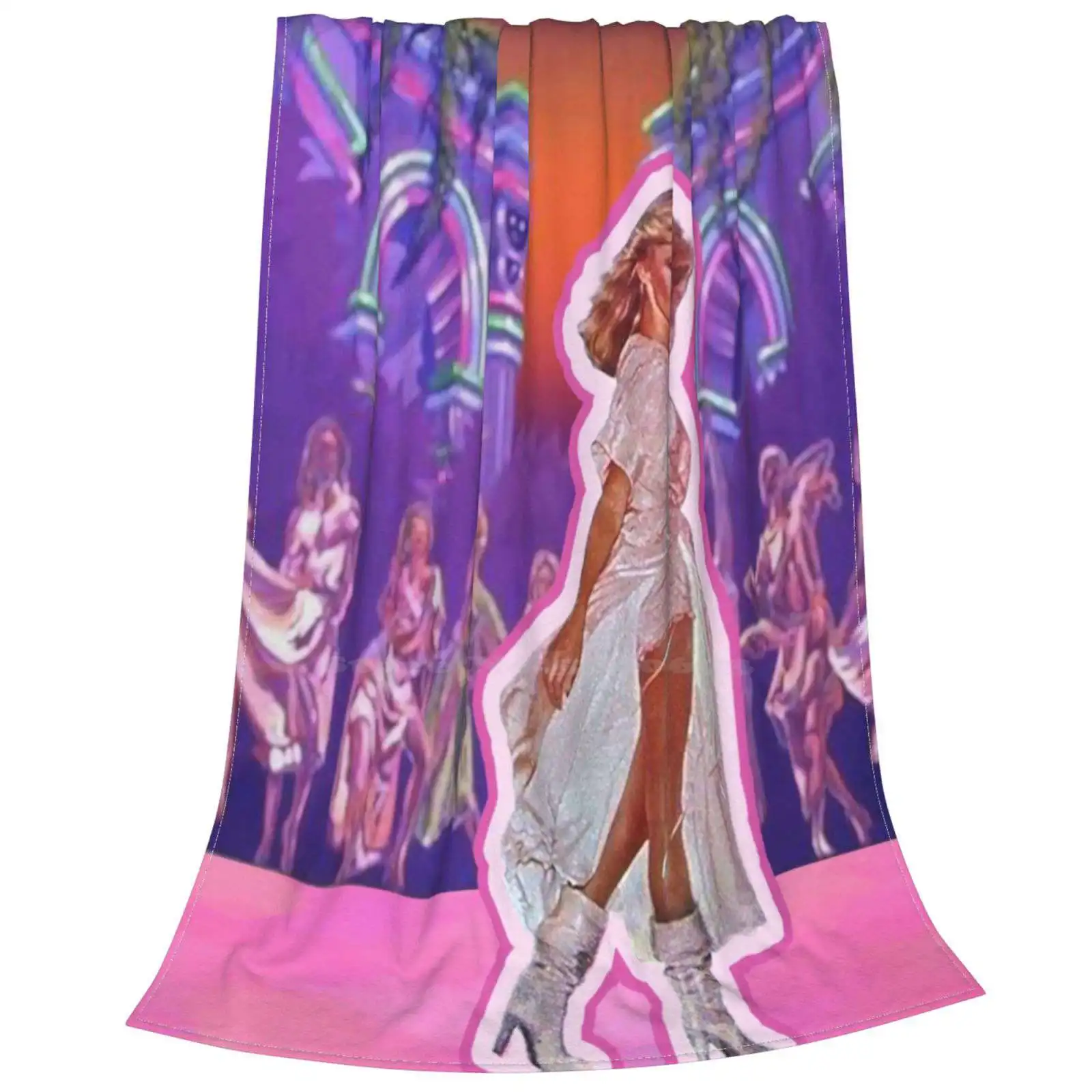 My Childhood Dream Of Being A Xanadu Roller Skating Muse Four Seasons Comfortable Warm Soft Throw Blanket Childhood Dream 3