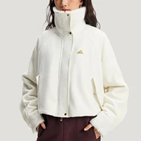 Veste en peluche à col haut pour femme, coupe ample et décontractée, authentique Adidas, hiver, KH2662 1