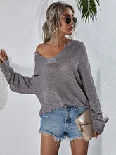 

2022 Spring Sweaters for Women Fashion Thin Loose Sweater Street Style Leisure Pullover Tops Thin Sexy Elegant Knit Tops Female