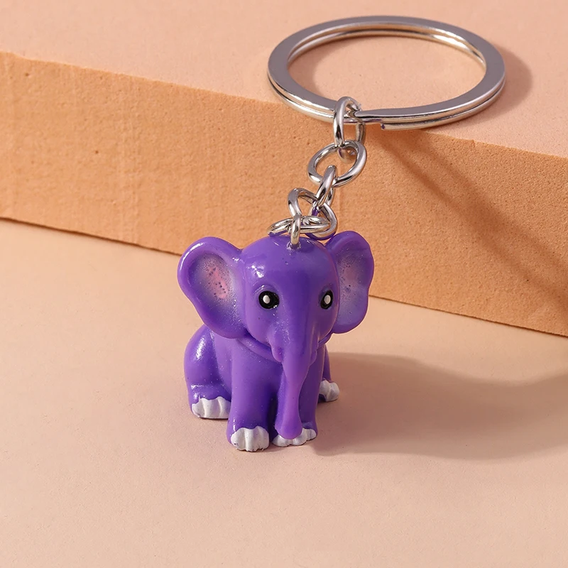 Aihua Niedlicher Cartoon-Elefant, Ente, Schwein, Katze, Schlüsselanhänger für Frauen, 3D-Tier-Schlüsselanhänger, Auto-Schlüsselanhänger, Handtasche, Anhänger, Schmuck, Geschenke – Detail 1