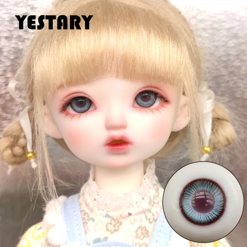 

YESTARY Doll Accessories Eyes For Toys BJD 1/4 1/6 Red Pupil Movable Eyeball 12/14/16MM Handmade Glass Eye For BJD Dolls Eyeball