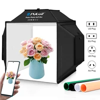 PULUZ 40cm Folding 72W 5500K Studio Shooting Tent Soft Box Photography Lighting Kit with 4 Colors Backdrops Soft Light Box