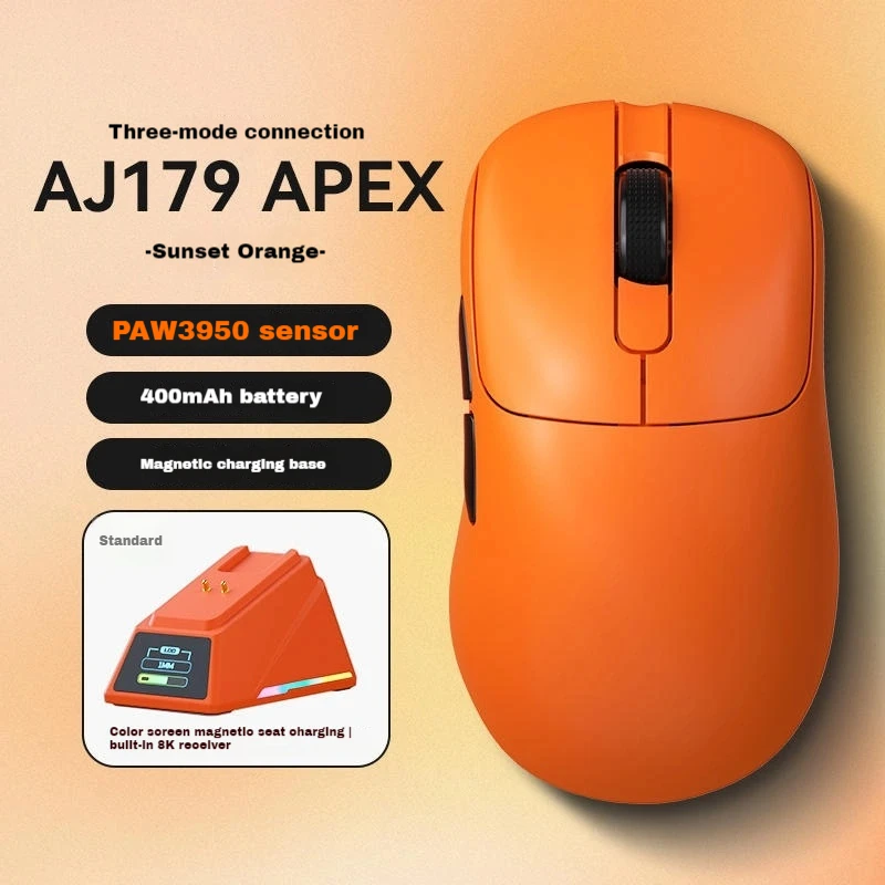 Ajazz Aj179 Pro/Apex ماوس ألعاب لاسلكي مع قاعدة شح...