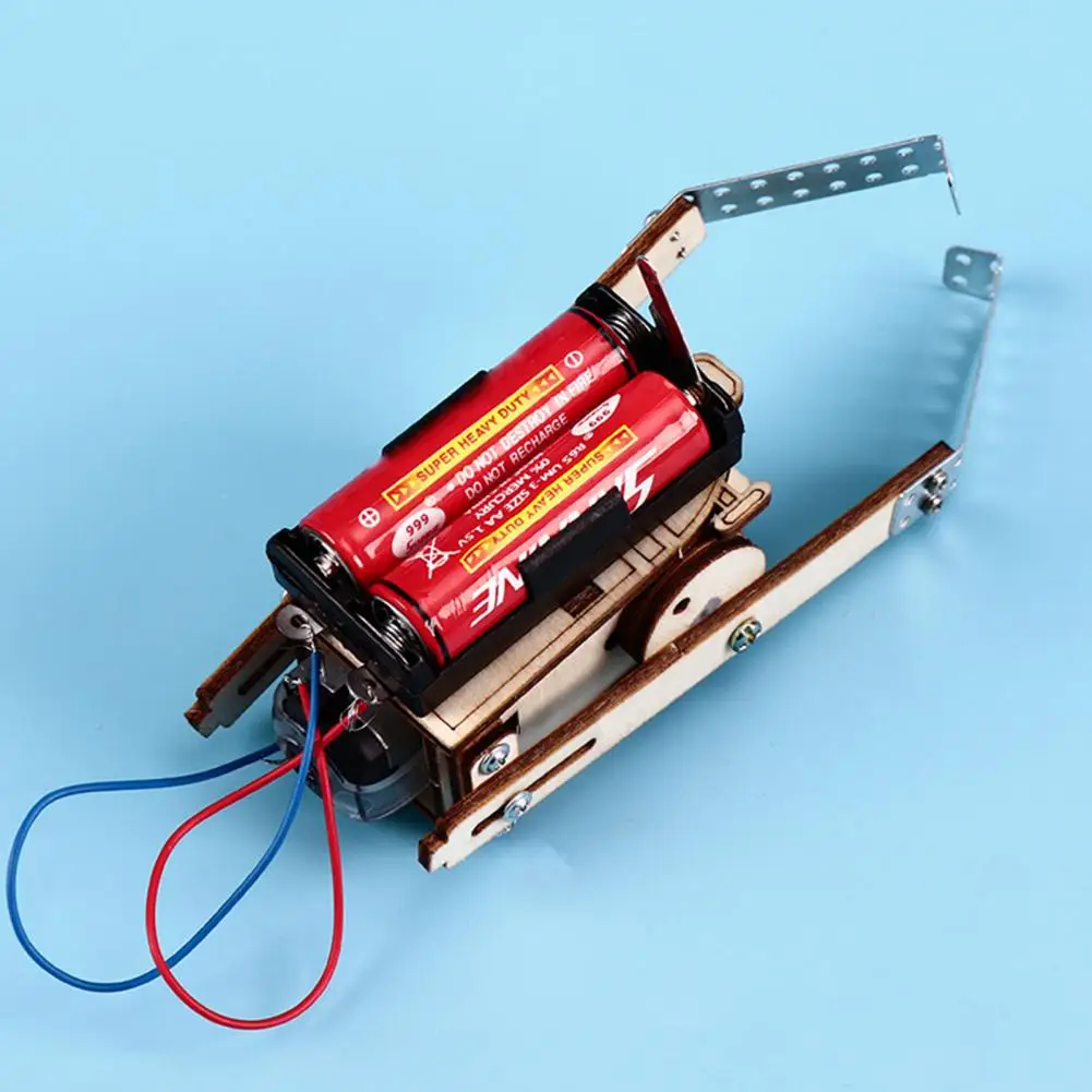 Wooden DIY Physics Electric Rope Climbing Robot Kit Exercise Practical Ability Toy Teaching Kids Physics Toy