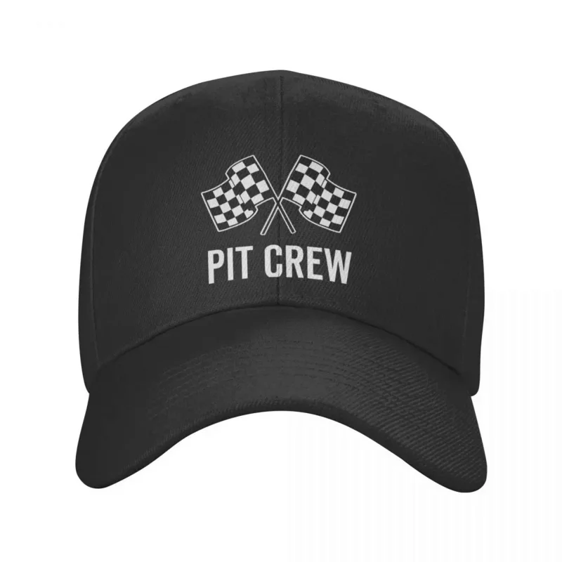 

Custom Race Car Pit Crew Checkered Baseball Cap Outdoor Men Women's Adjustable Racing Sport Dad Hat Spring Snapback Caps