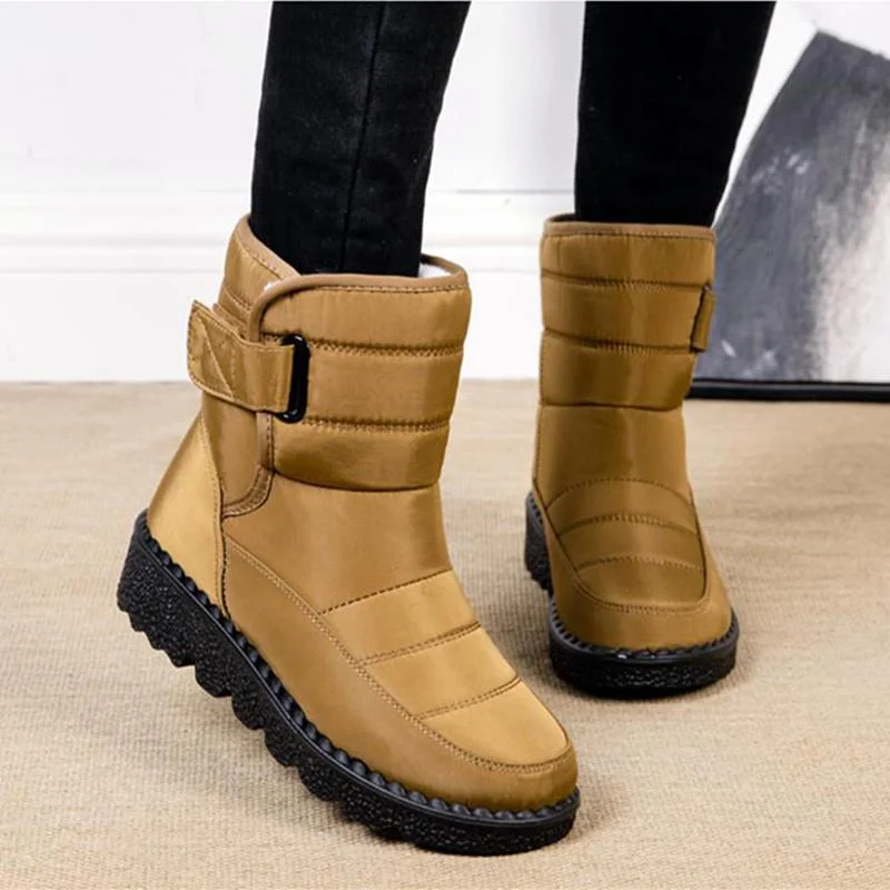 Women Snow Boots Ankle Boots Slip On Platform Boots Ladies Casual Waterproof For Winter