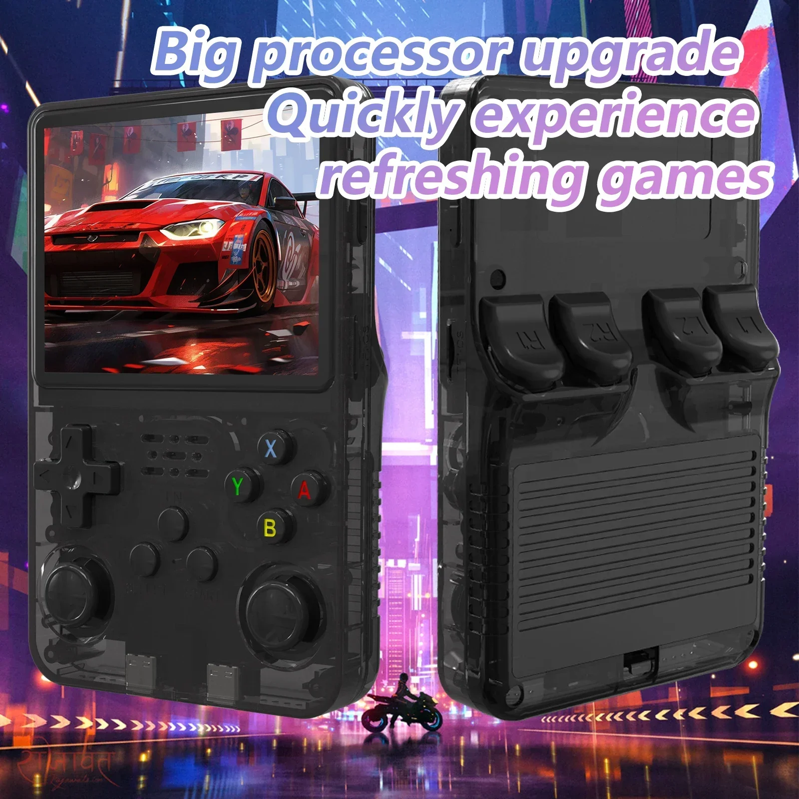 New Open Source Handheld Game Console 3.5Inch 4.0Inch  IPS Screen Video Game Console  Built in 64GB Games S For PS1/PSP/DC 3
