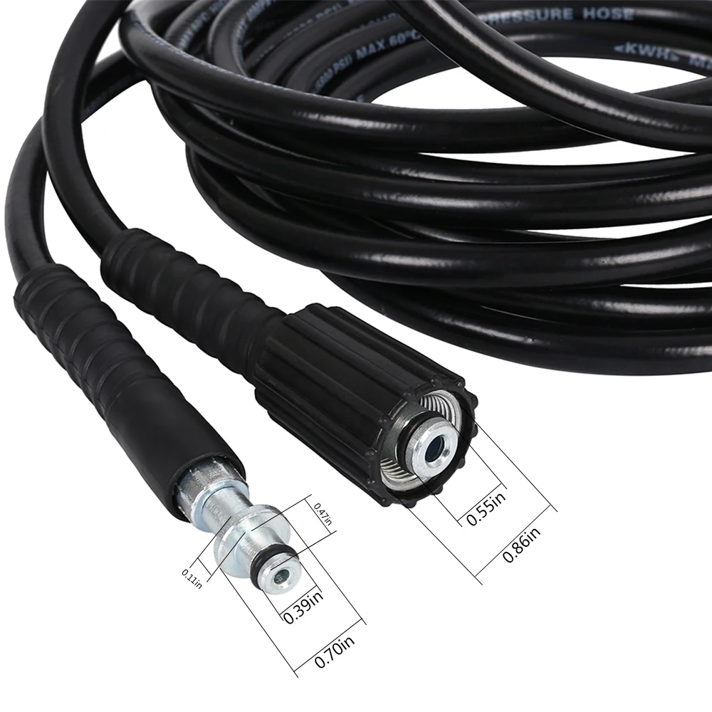 High Pressure Car Washer Hose Steel Wire Braid Car Washer Pipe Extension Hose Water Hose for Karcher K2 K3 K5K7 Pressure Cleaner 2
