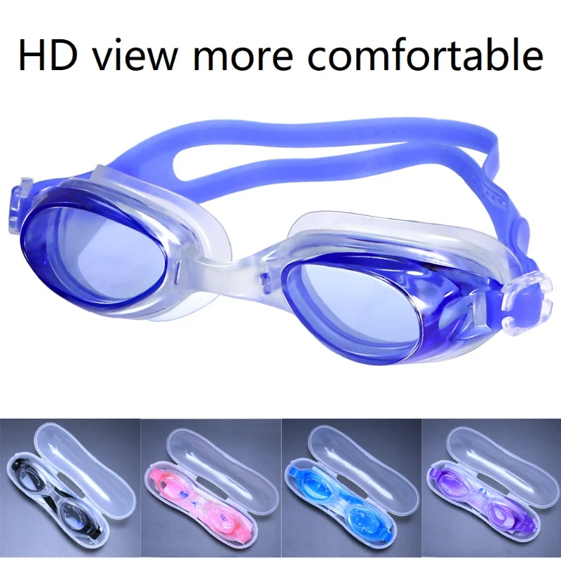 Professional Swimming Goggles Adjustable Anti-fog Swimming Glasses With Waterproof Earplugs NoseClip Adult Children Swim Eyewear