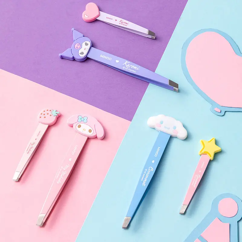 

Cinnamorol Brow Clip Miniso Mymelody Kawaii Cosmetology Shave Beard Kuromi Eyebrow Trimming Tool Multifunctional Trimmer
