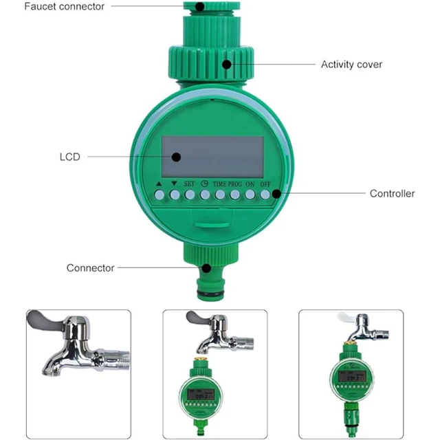 LCD Display Electronic Garden Watering Timer Automatic Irrigation Controller Intelligence Valve Watering Control Device 4