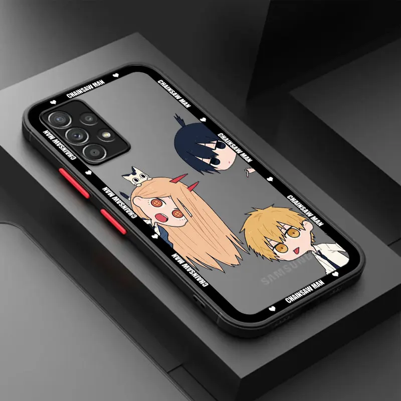 Anime Chainsaw Man Matte Phone Case Cover