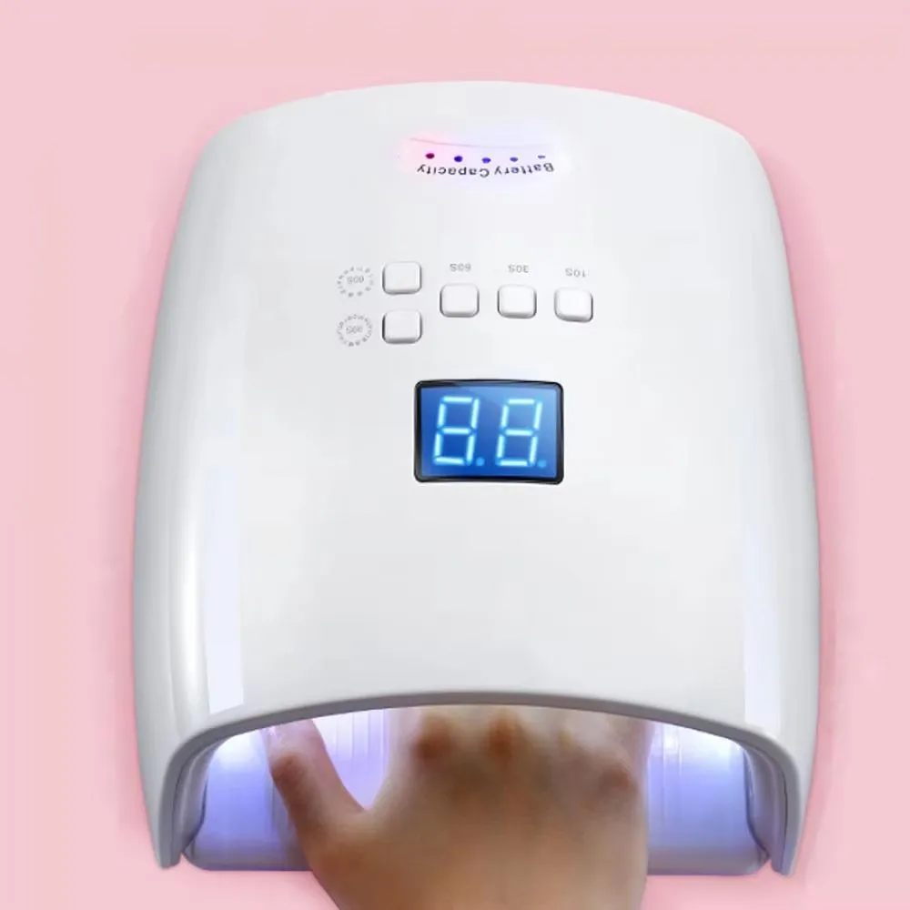 New Cordless LED Nail Lamp Built-in Battery Rechargeable Nail UV Lamp 66W Wireless Gel Polish Dryer S10 Pedicure Manicure Light 2