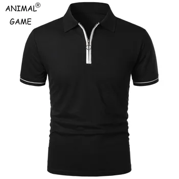 Summer Men's Short Sleeve Polo Shirt Zipper Lapel T-shirt Lightweight Shirt Solid Color Fitness Hawaiian Breathable Collar Tops