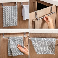 Porte d'armoire de cuisine, porte-serviettes en acier inoxydable, porte arrière, porte-serviettes suspendu, salle de bains, crochets pour serviettes sans poinçon, organisateur de maison 3