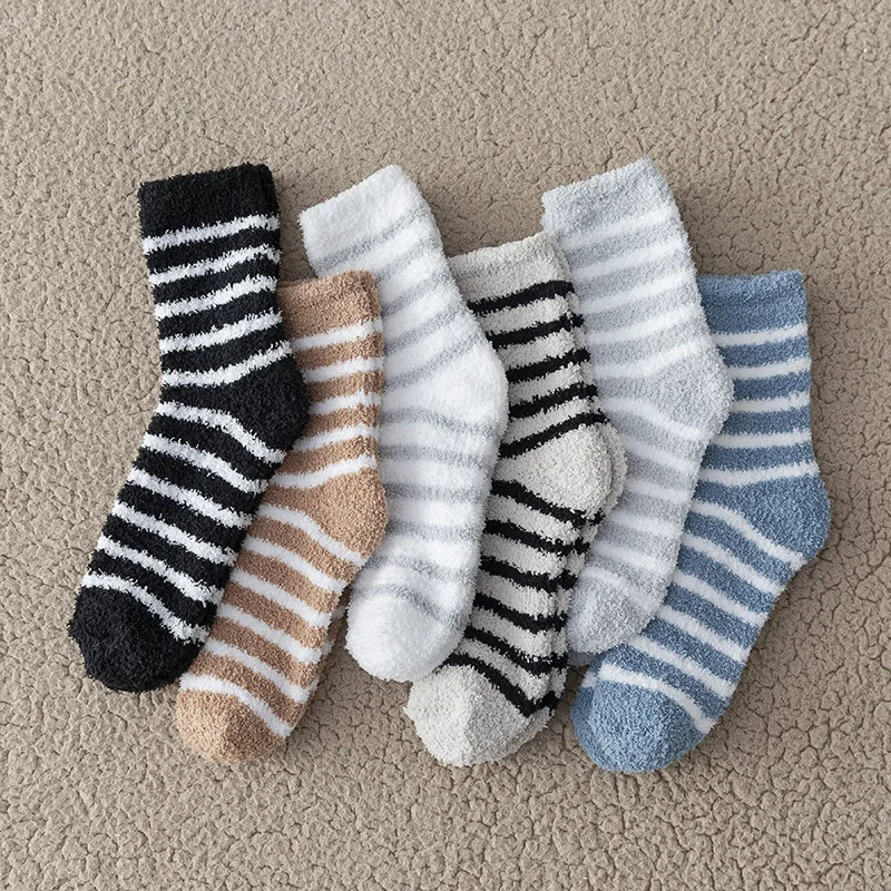 Mens Striped Stockings Thickened & Warm For Autumn/Winter
