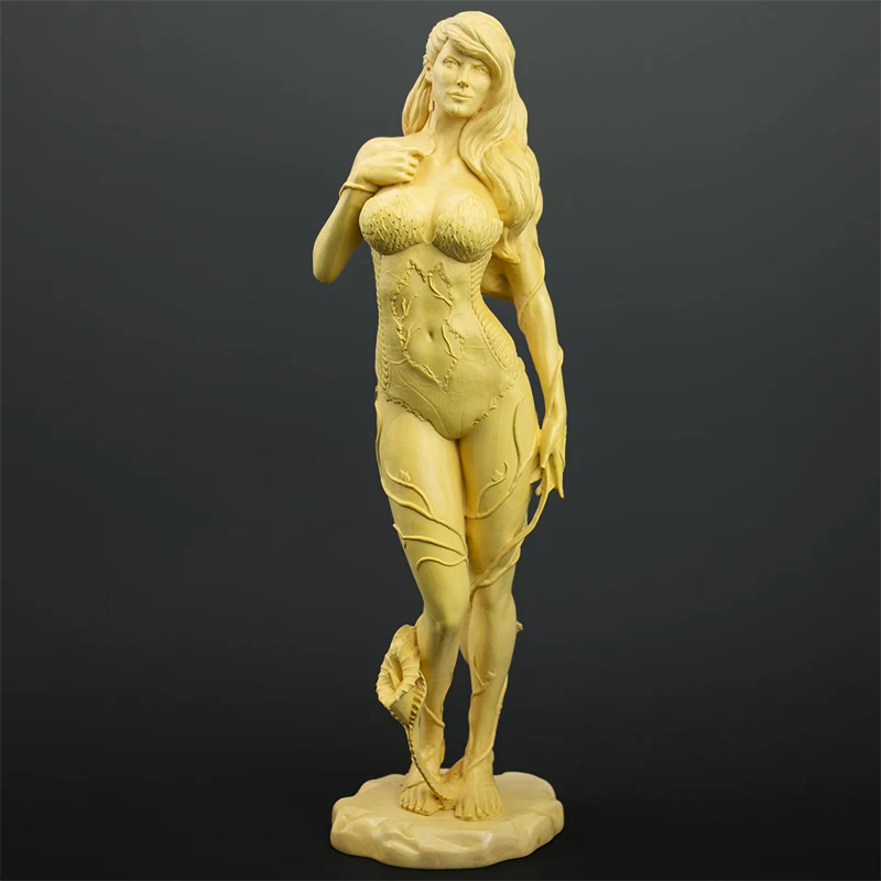 

XS607- 15CM Tall Anime Beauty Figure Boxwood Sculpture Feng Shui Wood Carving Beautiful Lady Girl Statue Collection Ornaments