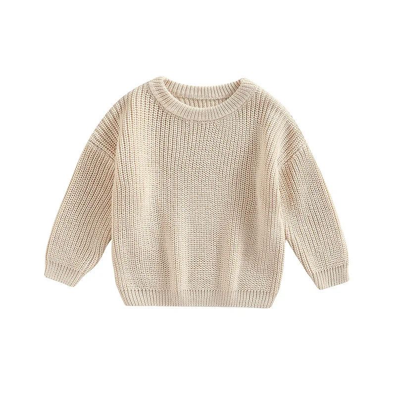 AutumnBabyGirlsBoysSweatersCoatKidsKnittingPulloversTopsBabyBoysGirlsSolidColorBasicCottonLongSleeveSweater_voghion.com