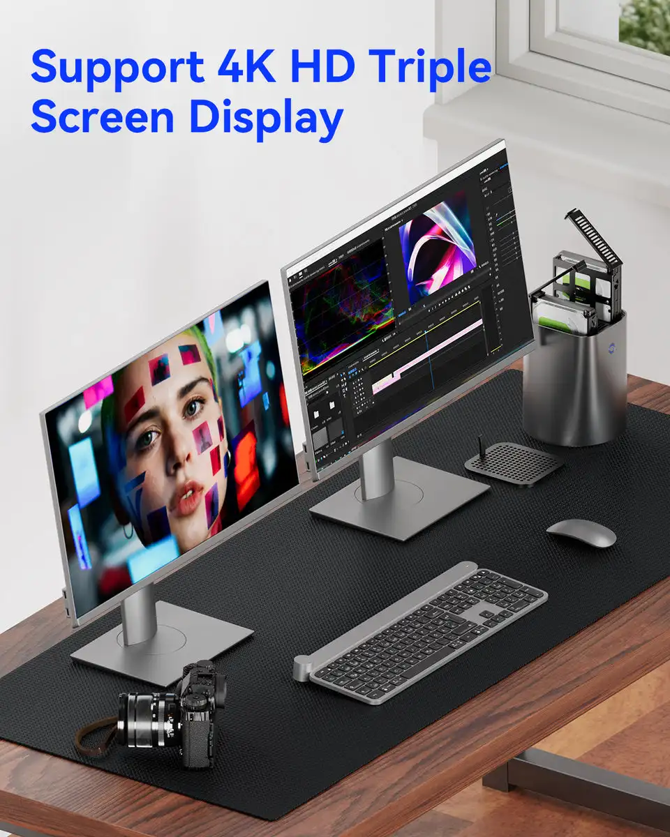 AOOSTAR NAS Mini PC Ryzen 7 5825U 2-Bay DDR4 M.2 NVMe SSD 2.5G