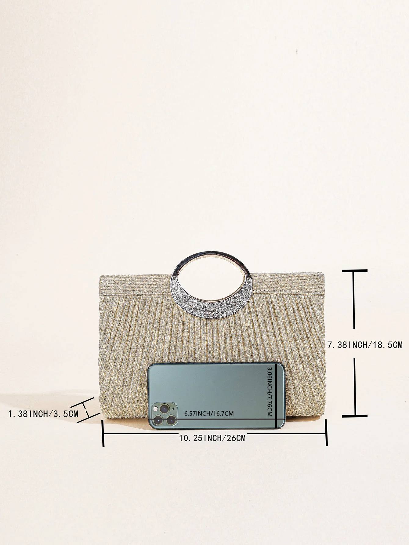 حقائب يد نسائية بتصميم مخلب لامع مع مقبض بيضاوي من...