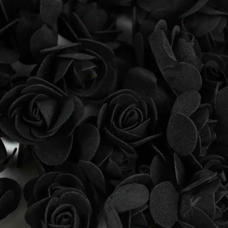 50 Stück 3,5 cm große künstliche Rosenköpfe aus Schaumstoff, Kunstrosen für Hochzeit, Party, Heimdekoration, Valentinstagsgeschenk – Detail 22