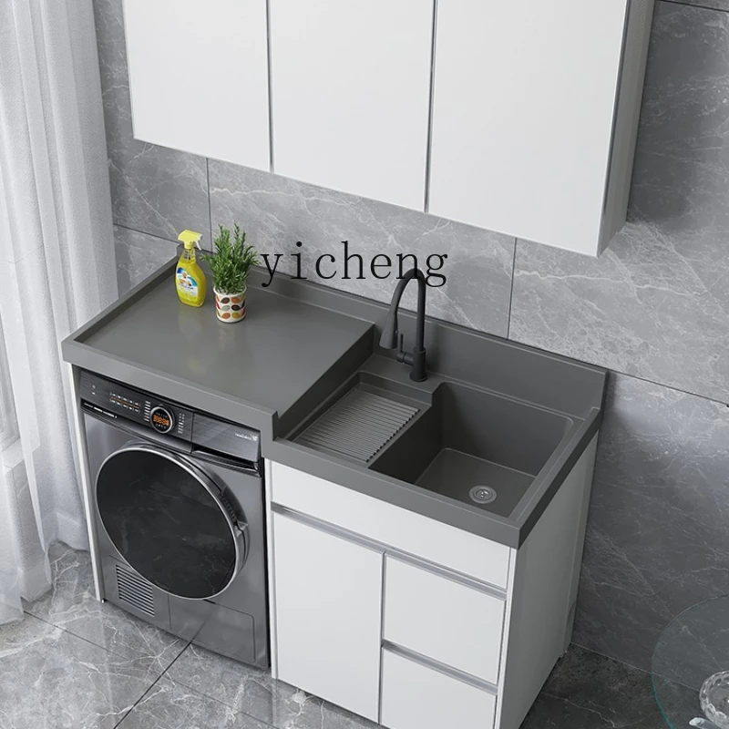 

XL стиральная машина все-в-одном, матовый комбинированный кварцевый камень, ручная мойка, умывальник с плитой