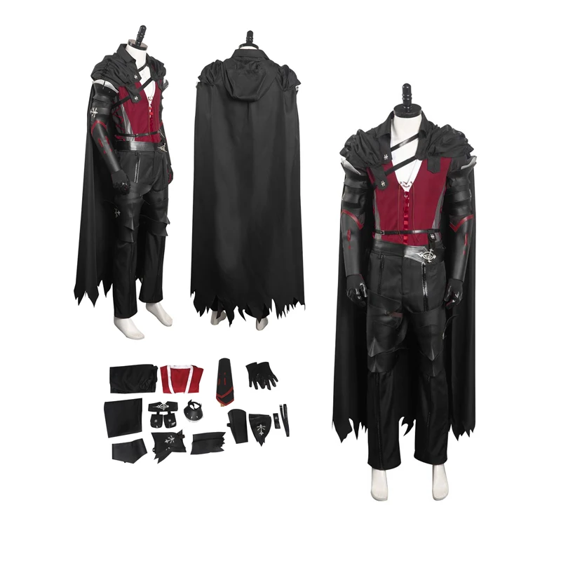 

Men Game FF16 Clive Rosfield Cosplay Costume Jacket Pants Cloak Outfits Male Final Fantasy XVI Roleplay Clothes Halloween Suit