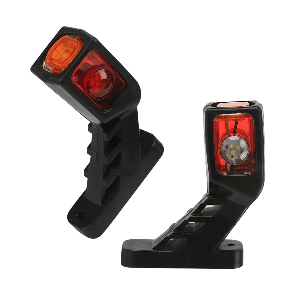LED Marker Lights 2PCS Tri-color Trailer 9LED Side Marker Light