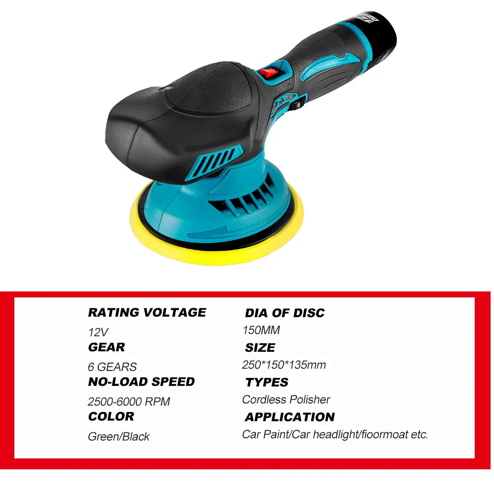 Polisseuse Sans Fil 40W - Mini Polisseuse Voiture, 3 Vitesses, Batterie 2000mAh Type-C | Pour Dégraisser Vitres, Réparer Rayures, Polir Carrosserie