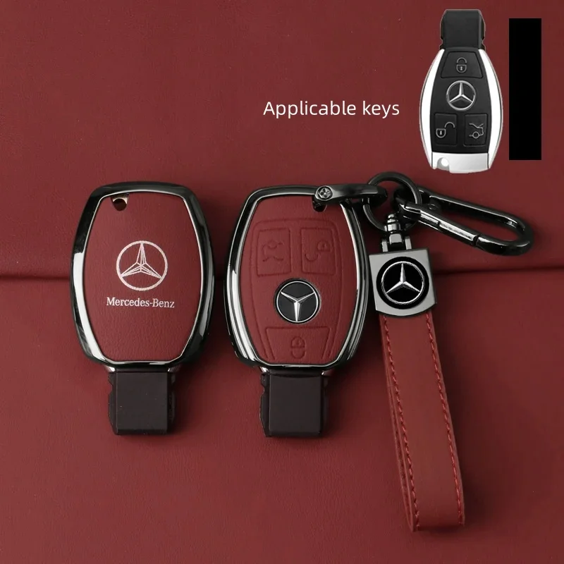 메르세데스 벤츠 A B C E G 클래스 C200 C300 E350 W205 E260L GLK A45 AMG BGA 액세서리용 합금 스타일 자동차 키 케이스 커버 쉘