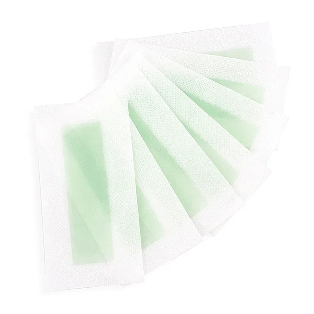 Hair Removal Tool Wax Strips Waxing Wipe Sticker Face Leg Lip Eyebrow Body Hair Removal Strip Paper Two Side 15Pcs