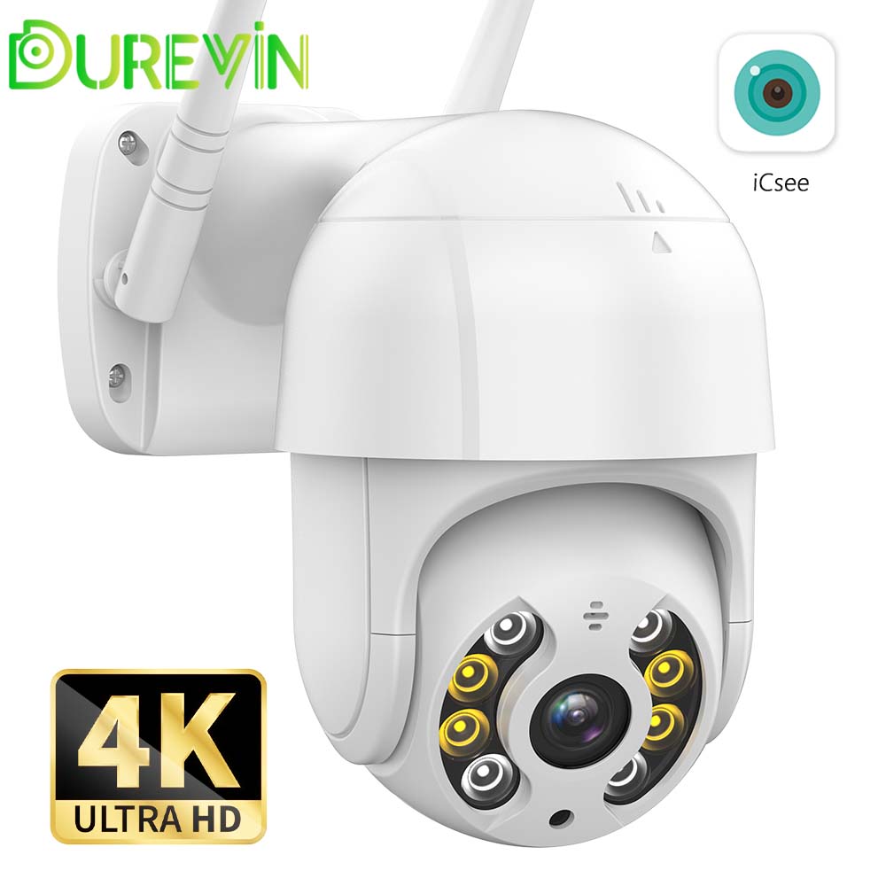 Outdoor 8MP 4K HD WiFi PTZ Camera 4MP Wireless IP Camera  H.265 AI Human Detect Security CCTV Camera P2P Surveillance iCSee