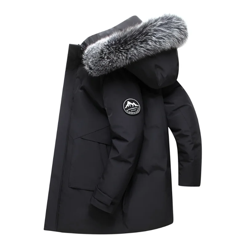 2024 winter new jacket live broadcast men's down jacket youth Korean version thick medium long hooded warm men 3