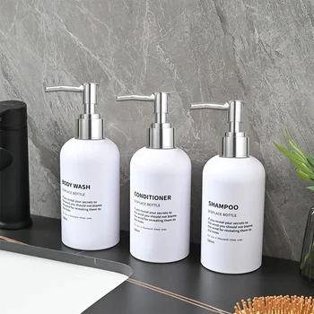 Alternative view of Refillable Shower Soap Bottles with Gold Pump, Shampoo and Conditioner Soap Dispenser for Bathroom Decor Upgrade