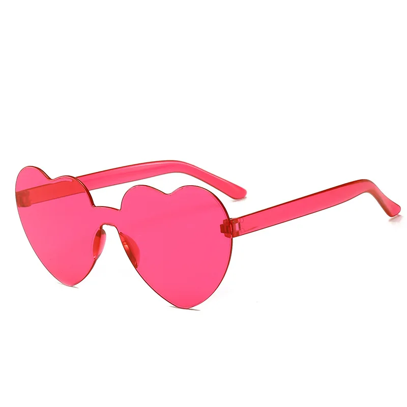 Style Gradient Coronary heart Formed Conjoined Sun shades Clear Jelly Shade Frameless Solar Glasses Feminine Uv400 Driver's Eyewear 5 Fashion Gradient Heart Shaped Conjoined Sunglasses Transparent Jelly Color Frameless Sun Glasses Female Uv400 Driver s