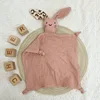 Name Personalized Embroidered Baby Comforter Muslin Cotton Soothing Sleeping Security Blanket Baby Birth Gift 6